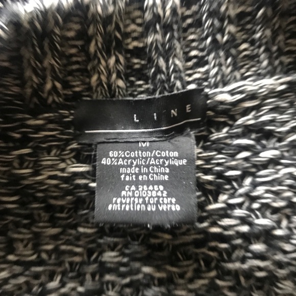 Black And White Chunky Long Line Cardigan - Picture 6 of 6